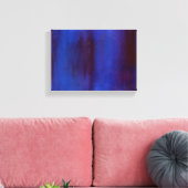 Blue en Burgundy Abstracte Streaks Canvas Afdruk (Insitu (Woonkamer))