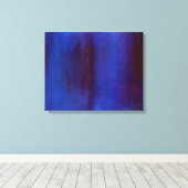 Blue en Burgundy Abstracte Streaks Canvas Afdruk (Insitu (Houten vloer))