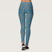 Blue en Copper Tribal Leggings (Achterkant)