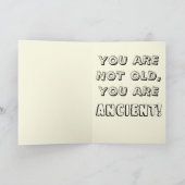 Blue en Cream Funny c14 Dating Pun Happy Birthday Kaart (Binnen)