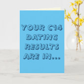 Blue en Cream Funny c14 Dating Pun Happy Birthday Kaart (Gele Bloem)