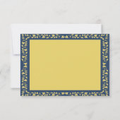 Blue en Gold Ivy Afstuderen appreciatie Bedankkaart (Achterkant)