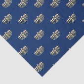 Blue en Golden Hanukkah Menorah Tissuepapier (Detail)
