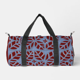 Blue en Maroon duffle Bag Plunjezak
