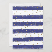 Blue en Navy Summer Flowers Lijst Baby shower Kaart (Achterkant)