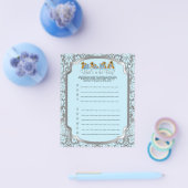 Blue en Silver Damask Teddy Bears - Game Flyer (Enkel)