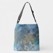 Blue en Turquoise Abstract Crossbody Tas (Achterkant)