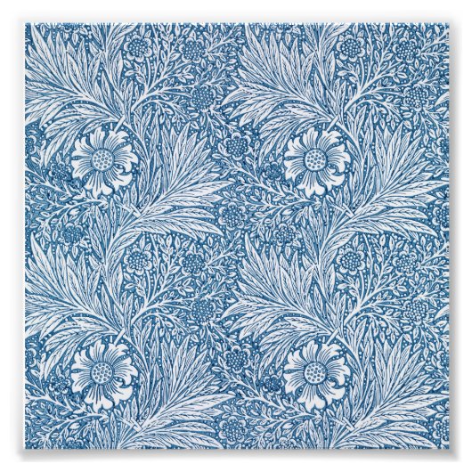 Blue en White William Morris Foto Afdruk (Voorkant)