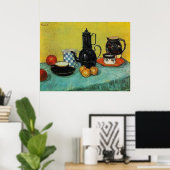 Blue Enamel Coffee Pot van Vincent van Gogh Poster (Thuiskantoor)