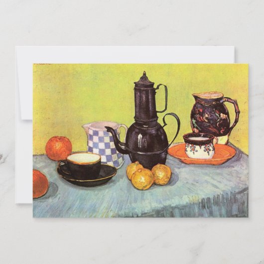 Blue Enamel Coffeepot van Vincent van Gogh (Voorkant)