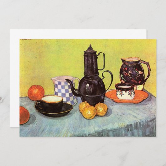 Blue Enamel Coffeepot van Vincent van Gogh (Voorkant / Achterkant)