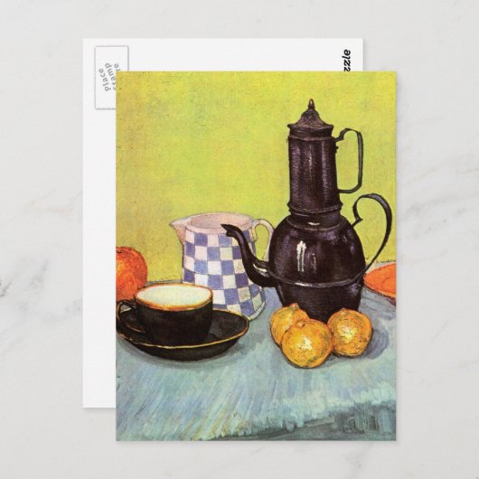 Blue Enamel Coffeepot van Vincent van Gogh Briefkaart (Voorkant / Achterkant)