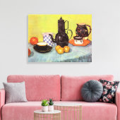 Blue Enamel Coffeepot van Vincent van Gogh Canvas Afdruk (Insitu (Woonkamer))