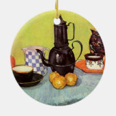 Blue Enamel Coffeepot van Vincent van Gogh Keramisch Ornament (Achterkant)