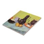 Blue Enamel Coffeepot van Vincent van Gogh Tegeltje (Zijkant)