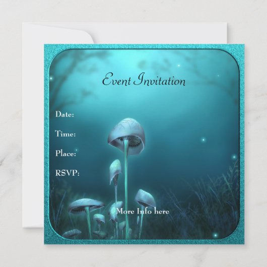 Blue Enchanted Fantasy Garden & Lijst Event Kaart (Achterkant)