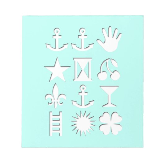 Blue Encoded Message Friendship Notitieblok (Voorkant)