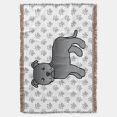 Blue English Staffordshire Bull Terrier Dog Deken (Voorkant Verticaal)