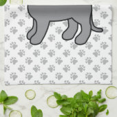 Blue English Staffordshire Bull Terrier Dog Theedoek (Gevouwen)