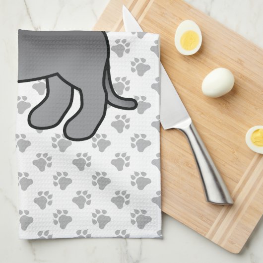 Blue English Staffordshire Bull Terrier Dog Theedoek (Quarter Fold)