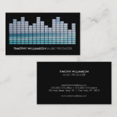 Blue Equalizer Musician, DJ, Band Visitekaartje (Voorkant / Achterkant)