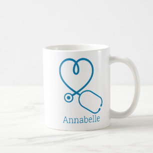 Blue ER Nurse Medical Assistant Love Personated Koffiemok