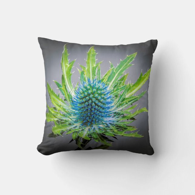 Blue Eryngium Kussen (Voorkant)