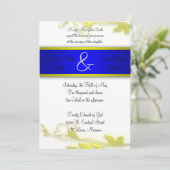 Blue Escape Two Wedding Invitation Kaart (Staand voorkant)