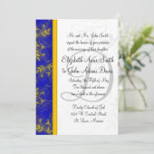 Blue Escape Wedding Uitnodiging (Staand voorkant)