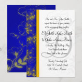 Blue Escape Wedding Uitnodiging (Voorkant / Achterkant)