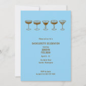 Blue Espresso Martini Bachelorette met QR-code Kaart (Voorkant)