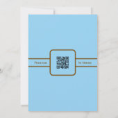 Blue Espresso Martini Bachelorette met QR-code Kaart (Achterkant)