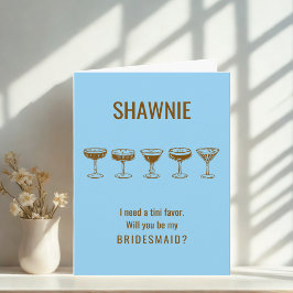 Blue Espresso Martini Wil jij mijn bruidsmeisje zi