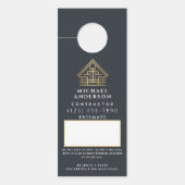 Blue Estimate Quote Builder Construction QR-code Deurhanger (Voorkant)