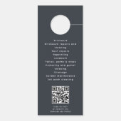 Blue Estimate Quote Builder Construction QR-code Deurhanger (Achterkant)