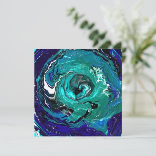 Blue Eternity | Abstracte kunst (Staand voorkant)