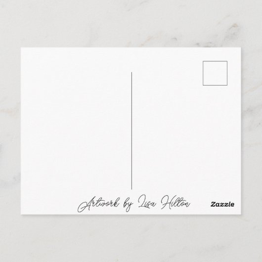 Blue Eternity | Abstracte kunst Briefkaart (Achterkant)