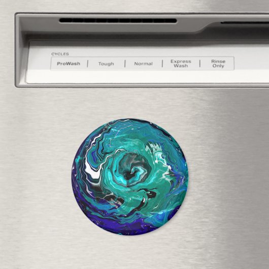 Blue Eternity | Abstracte kunst Magneet (Insitu (Vaatwasser))