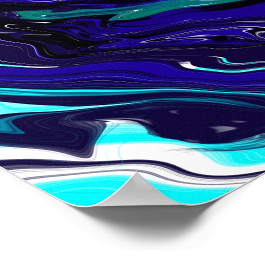 Blue Eternity | Abstracte kunst Poster (Hoek)