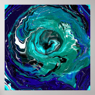 Blue Eternity   Abstracte kunst Poster