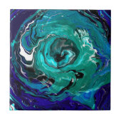 Blue Eternity | Abstracte kunst Tegeltje (Voorkant)