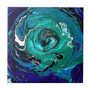 Blue Eternity   Abstracte kunst Tegeltje