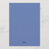 Blue Ethereal Floral Wedding Kaart (Achterkant)