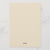 Blue Ethereal Flourish Wedding Kaart (Achterkant)