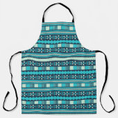 Blue Ethnic Aztec Schort (Voorkant)