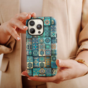 Blue Ethnic Flower Mandala   iPhone 14 Hoesje-Mate Case-Mate iPhone 14 Hoesje