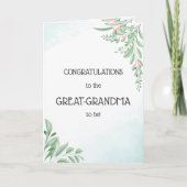 Blue Eucalyptus Felicitaties Oma-to-be Kaart (Voorkant)