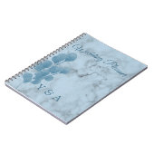 Blue Eucalyptus Foliage Modern Wedding Notitieboek (Linkerzijde)