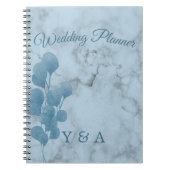 Blue Eucalyptus Foliage Modern Wedding Notitieboek (Voorkant)