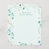 Blue Eucalyptus Personal of Business Stationery (Voorkant / Achterkant)